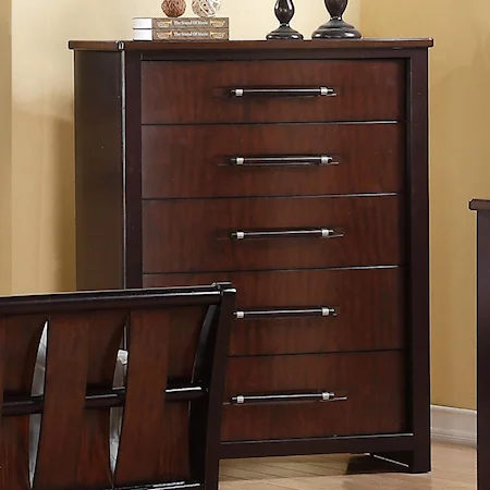 Two-Toned 5 Drawer Chest